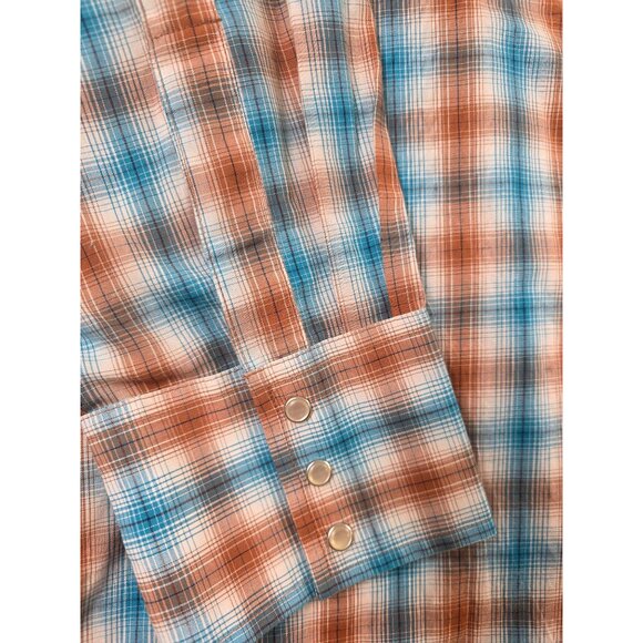 Wrangler Men's Plaid Pearl Snap Size 4XL - Picture 4 of 6